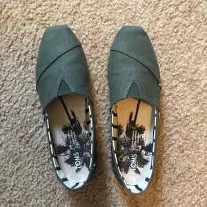 TOMS Green Slip-ons